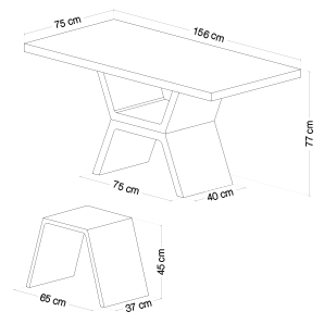 Table en béton MOD 01